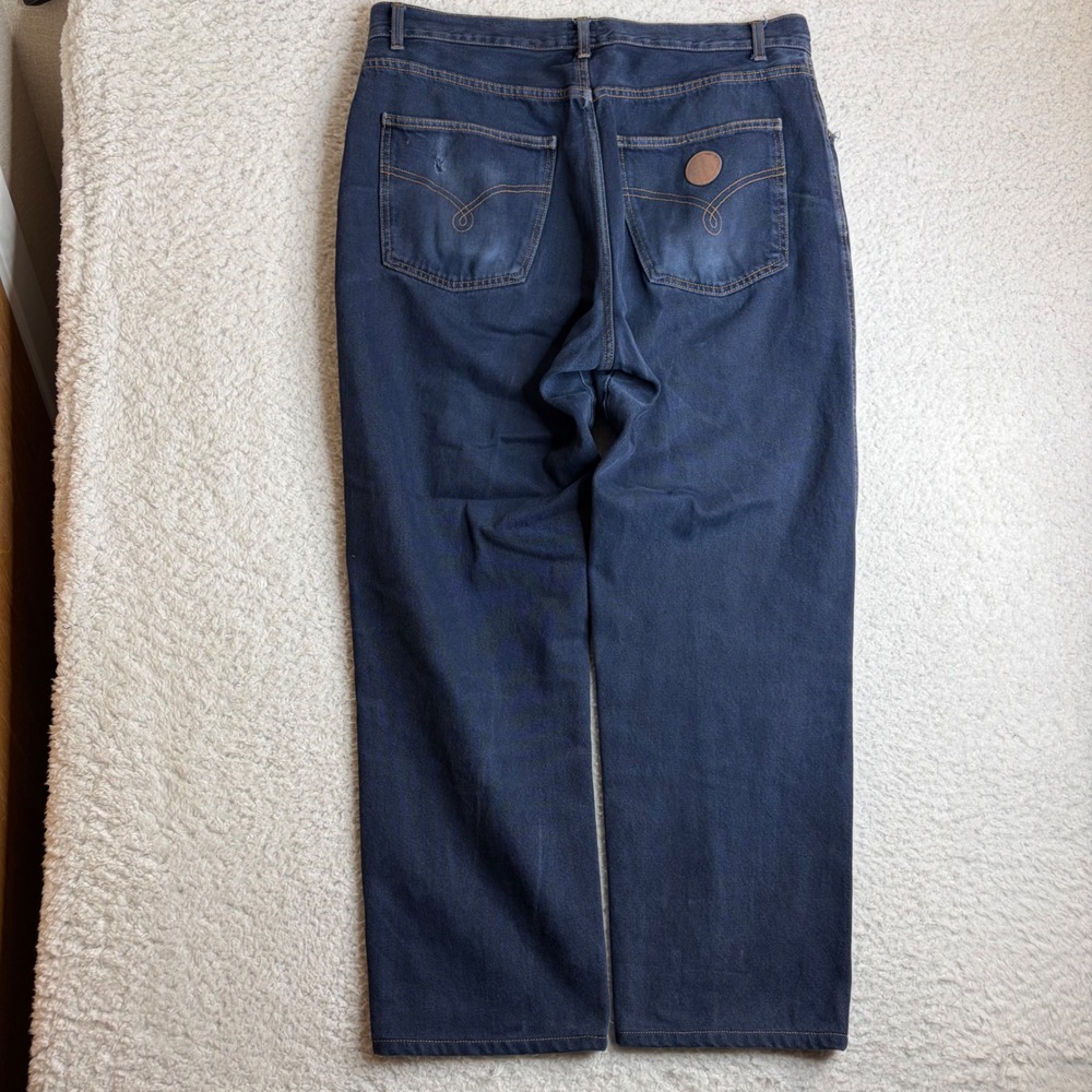 Moschino Jeans Men Indigo Blue Denim Straight Leg Pants Made Italy 35x30 (34x29)